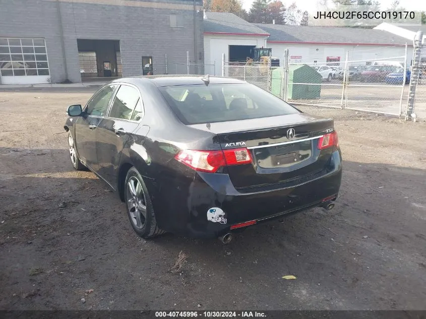 2012 Acura Tsx 2.4 VIN: JH4CU2F65CC019170 Lot: 40745996