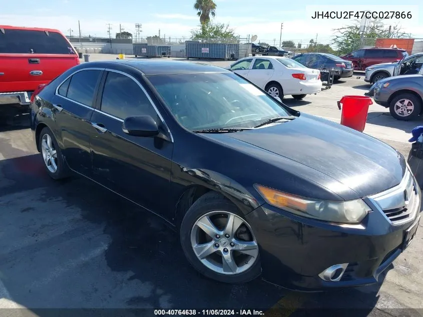 2012 Acura Tsx 2.4 VIN: JH4CU2F47CC027866 Lot: 40764638