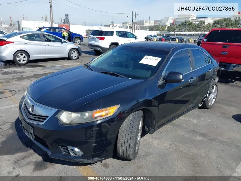 2012 Acura Tsx 2.4 VIN: JH4CU2F47CC027866 Lot: 40764638