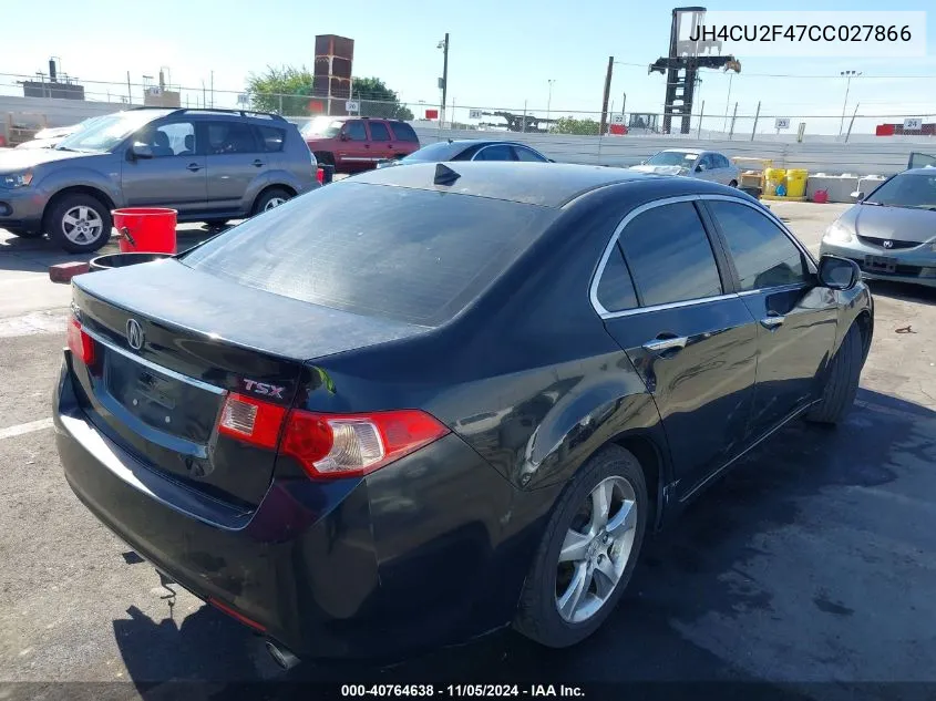 2012 Acura Tsx 2.4 VIN: JH4CU2F47CC027866 Lot: 40764638