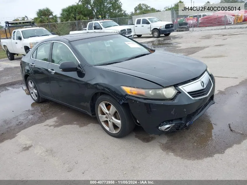 2012 Acura Tsx 2.4 VIN: JH4CU2F40CC005014 Lot: 40773958