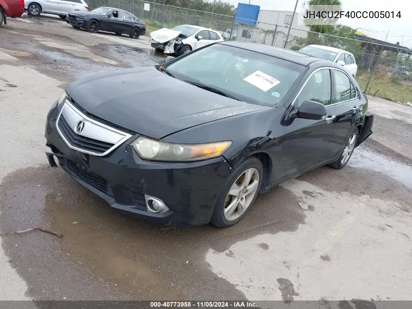 2012 Acura Tsx 2.4 VIN: JH4CU2F40CC005014 Lot: 40773958