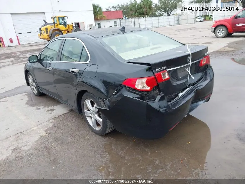 2012 Acura Tsx 2.4 VIN: JH4CU2F40CC005014 Lot: 40773958