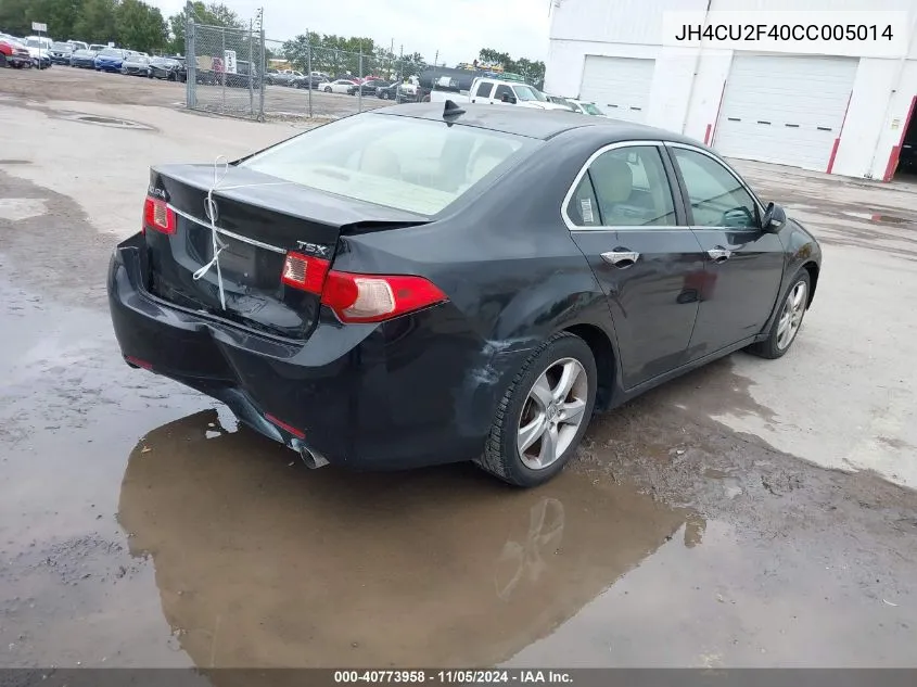 2012 Acura Tsx 2.4 VIN: JH4CU2F40CC005014 Lot: 40773958