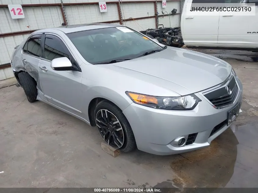 2012 Acura Tsx 2.4 VIN: JH4CU2F66CC029190 Lot: 40795089