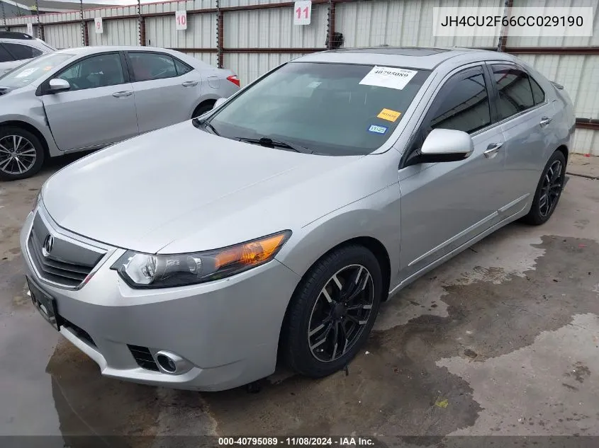 2012 Acura Tsx 2.4 VIN: JH4CU2F66CC029190 Lot: 40795089