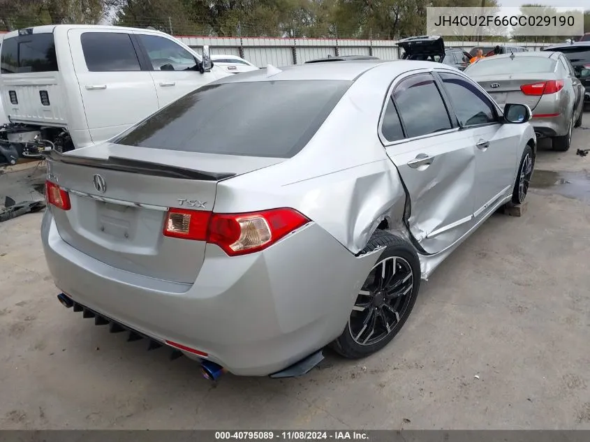 2012 Acura Tsx 2.4 VIN: JH4CU2F66CC029190 Lot: 40795089