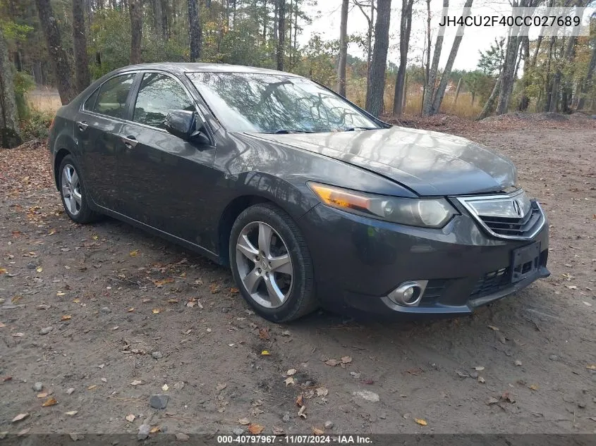 2012 Acura Tsx 2.4 VIN: JH4CU2F40CC027689 Lot: 40797967