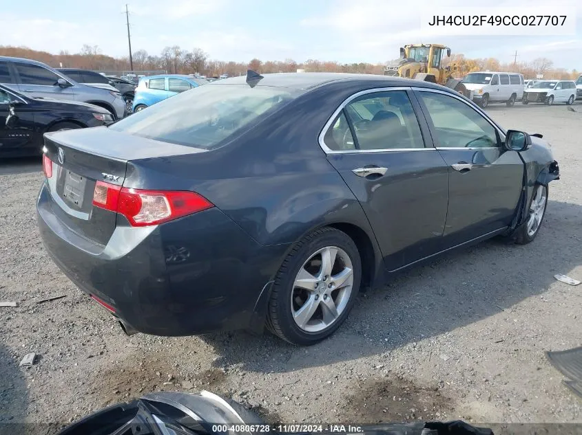 2012 Acura Tsx 2.4 VIN: JH4CU2F49CC027707 Lot: 40806728