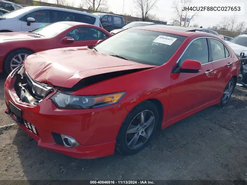 2012 Acura Tsx 2.4 VIN: JH4CU2F88CC027653 Lot: 40846816