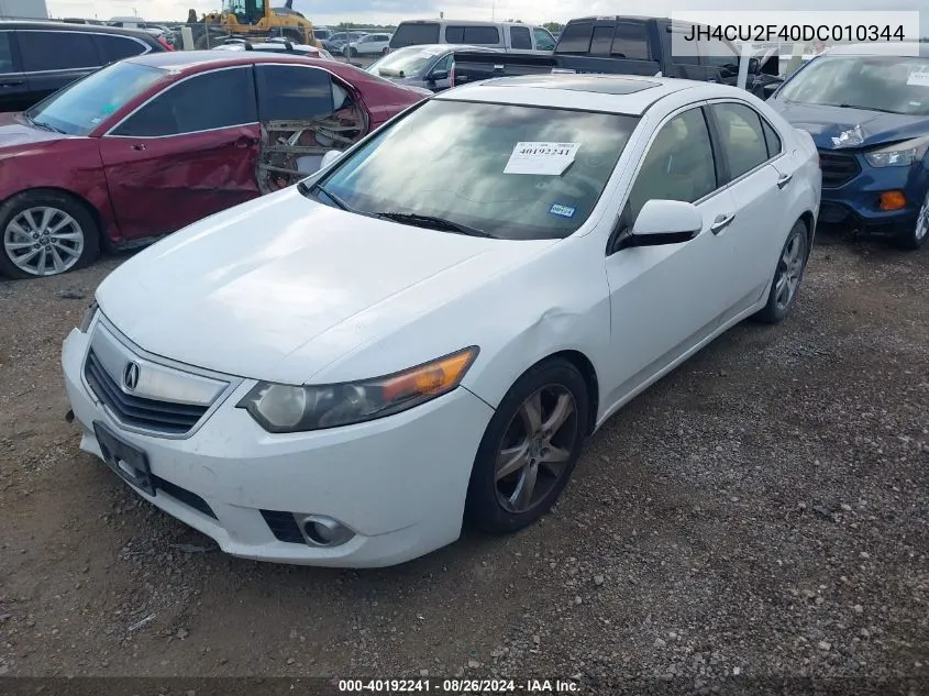 2013 Acura Tsx 2.4 VIN: JH4CU2F40DC010344 Lot: 40192241