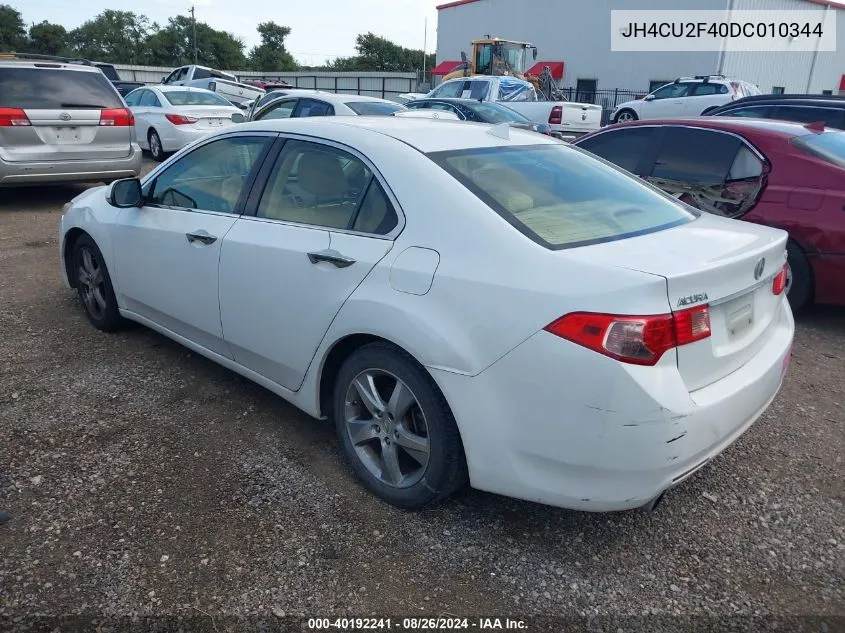 2013 Acura Tsx 2.4 VIN: JH4CU2F40DC010344 Lot: 40192241