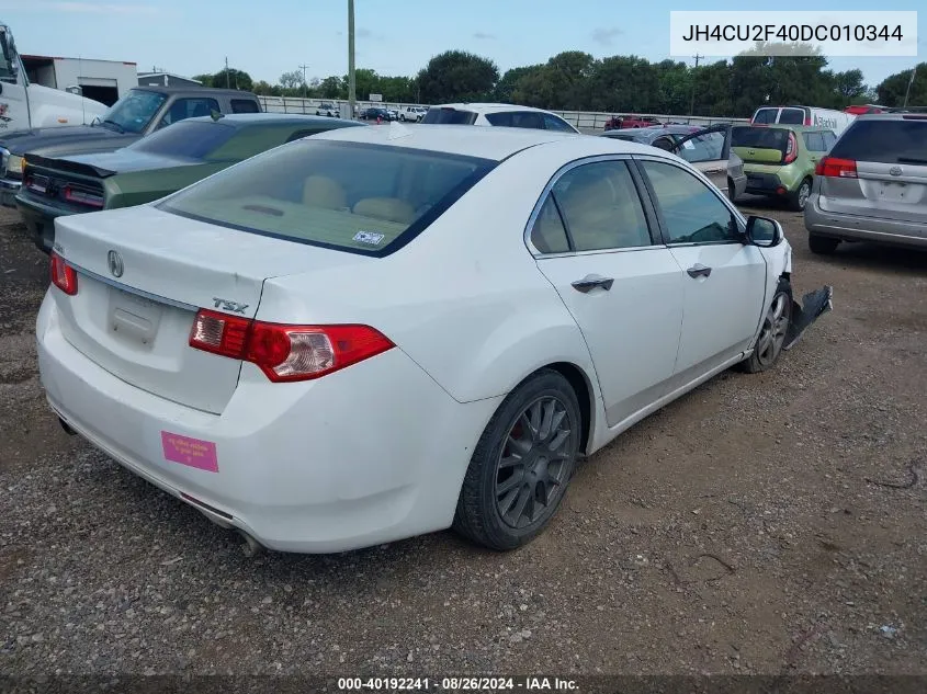 JH4CU2F40DC010344 2013 Acura Tsx 2.4