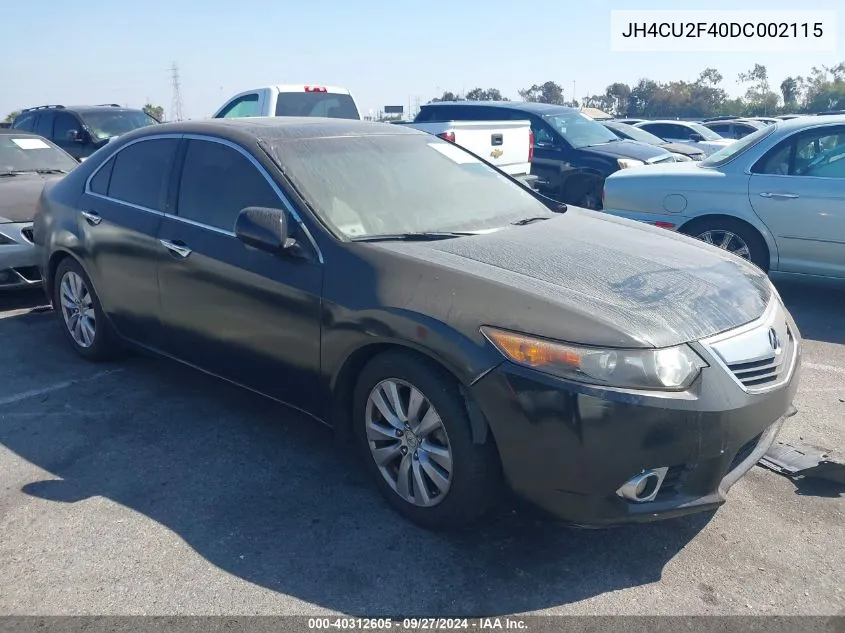 2013 Acura Tsx 2.4 VIN: JH4CU2F40DC002115 Lot: 40312605