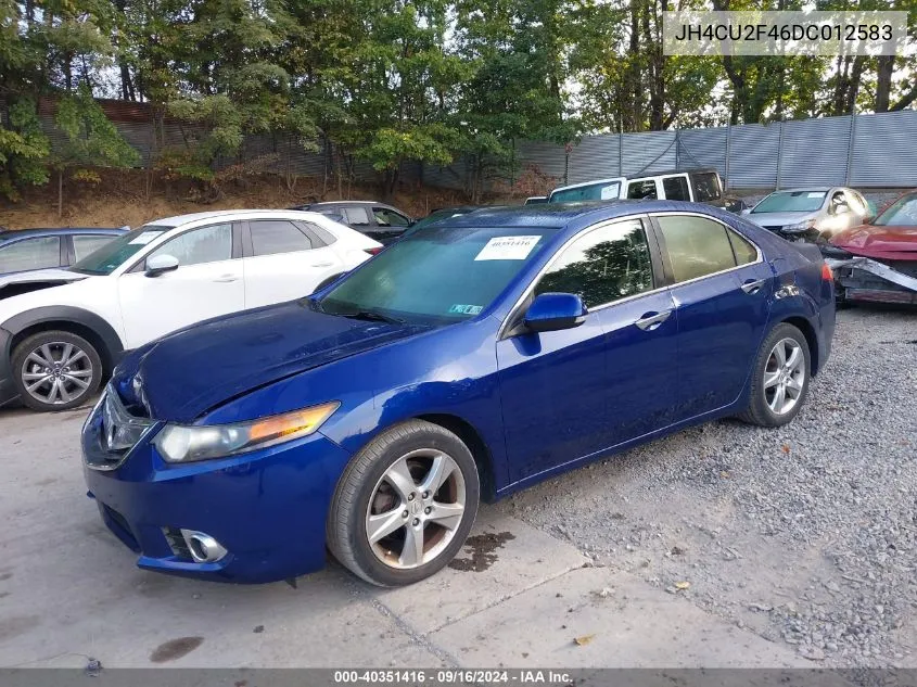 2013 Acura Tsx 2.4 VIN: JH4CU2F46DC012583 Lot: 40351416