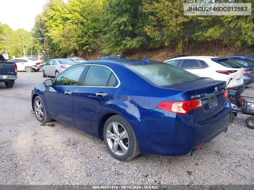 2013 Acura Tsx 2.4 VIN: JH4CU2F46DC012583 Lot: 40351416