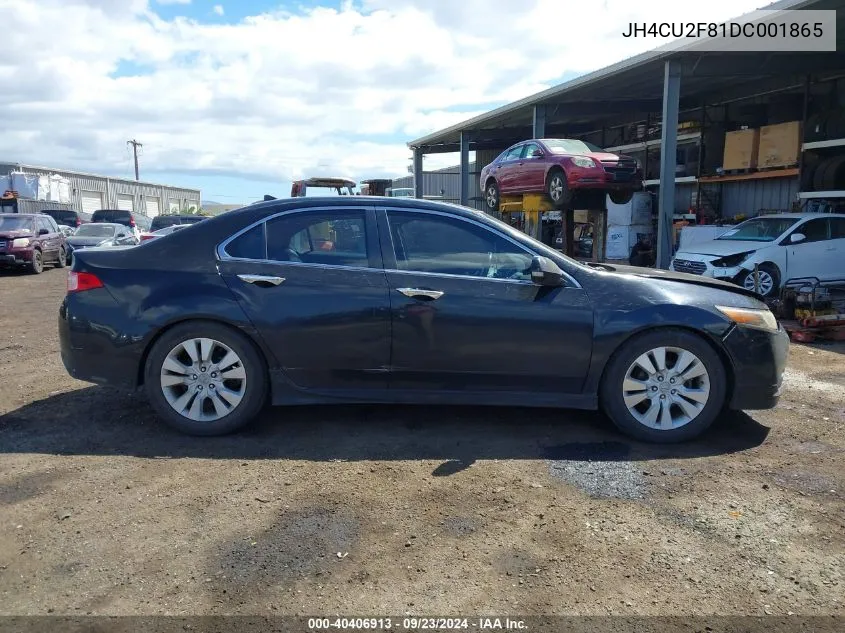 2013 Acura Tsx 2.4 VIN: JH4CU2F81DC001865 Lot: 40406913