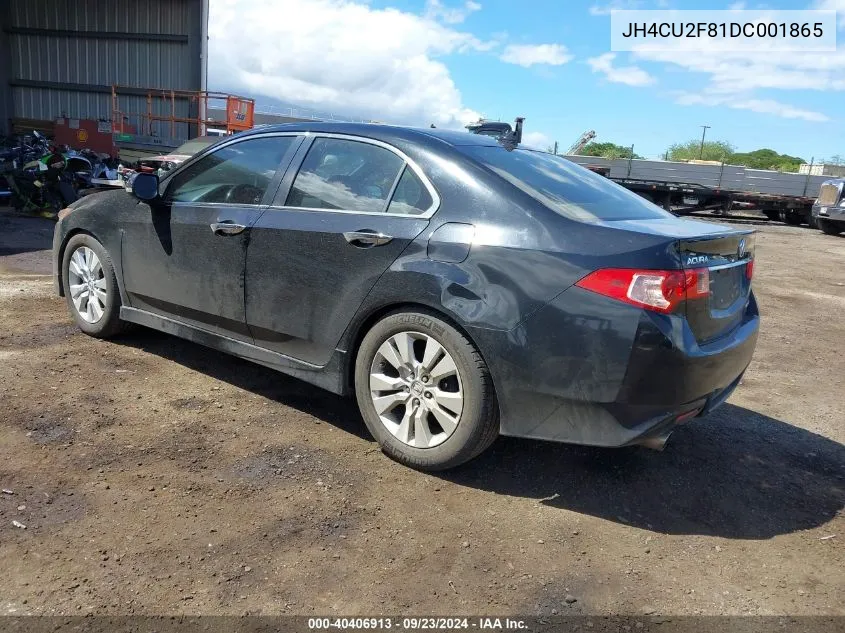 2013 Acura Tsx 2.4 VIN: JH4CU2F81DC001865 Lot: 40406913