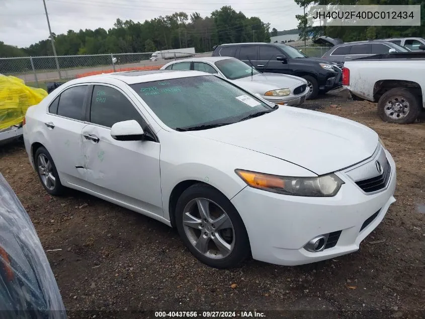 2013 Acura Tsx 2.4 VIN: JH4CU2F40DC012434 Lot: 40437656