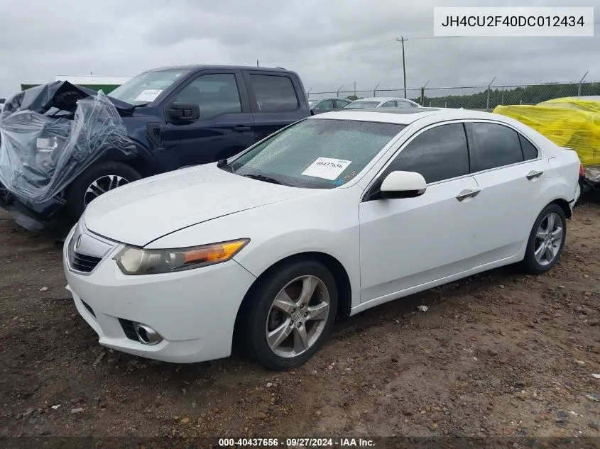 2013 Acura Tsx 2.4 VIN: JH4CU2F40DC012434 Lot: 40437656