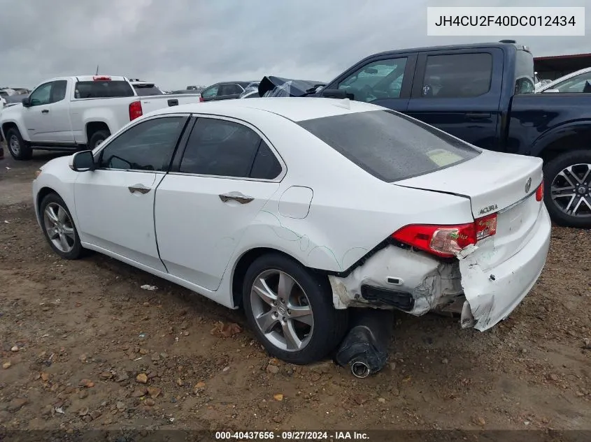 2013 Acura Tsx 2.4 VIN: JH4CU2F40DC012434 Lot: 40437656