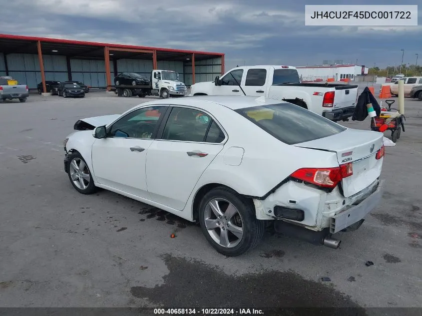 2013 Acura Tsx 2.4 VIN: JH4CU2F45DC001722 Lot: 40658134