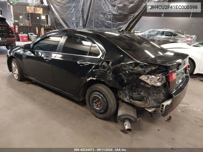 JH4CU2F41EC000598 2014 Acura Tsx 2.4