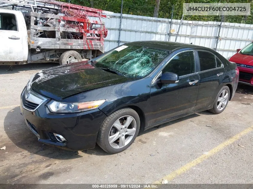 JH4CU2F60EC004725 2014 Acura Tsx 2.4