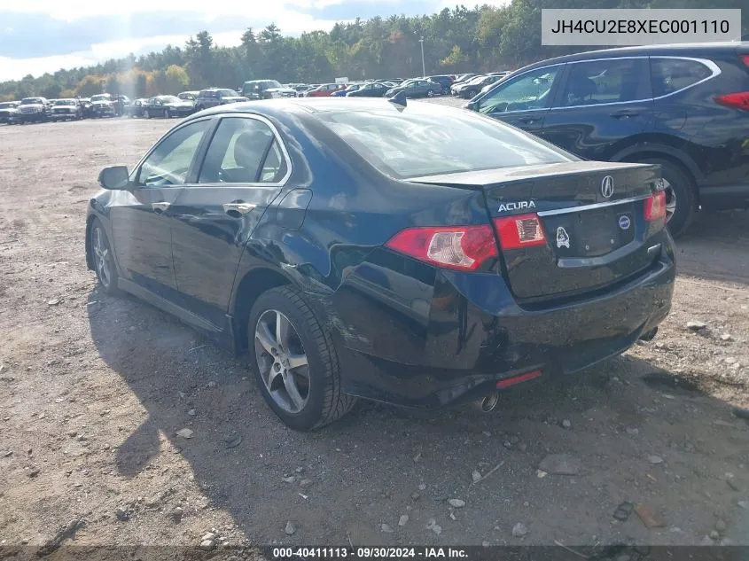 2014 Acura Tsx 2.4 VIN: JH4CU2E8XEC001110 Lot: 40411113