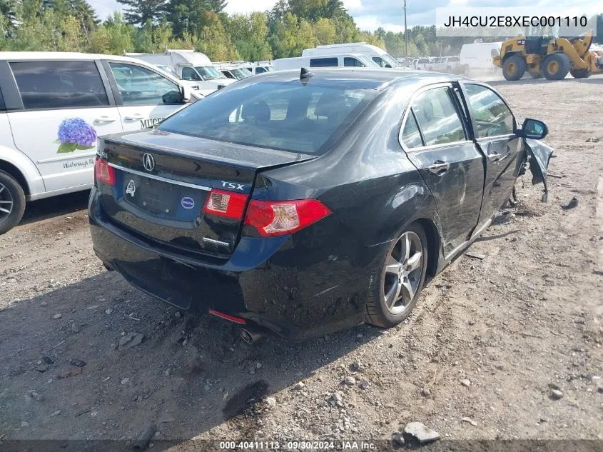 2014 Acura Tsx 2.4 VIN: JH4CU2E8XEC001110 Lot: 40411113