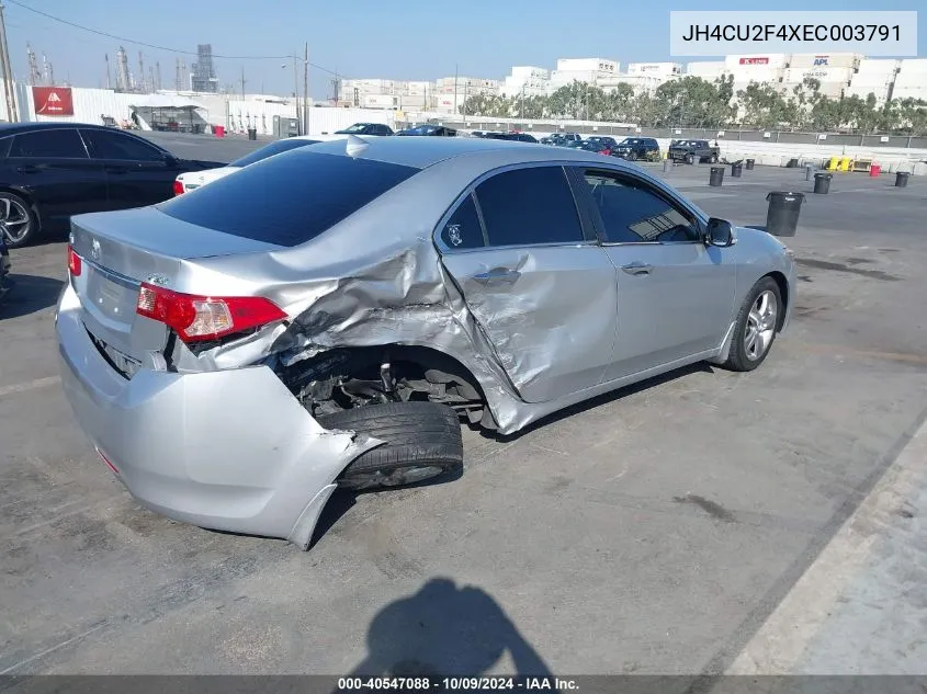 2014 Acura Tsx 2.4 VIN: JH4CU2F4XEC003791 Lot: 40547088