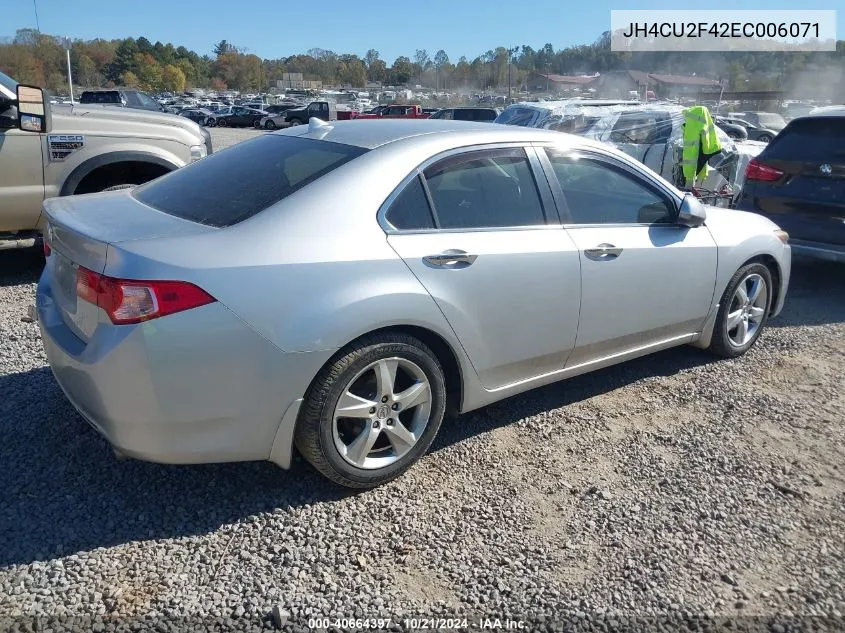 2014 Acura Tsx 2.4 VIN: JH4CU2F42EC006071 Lot: 40664397