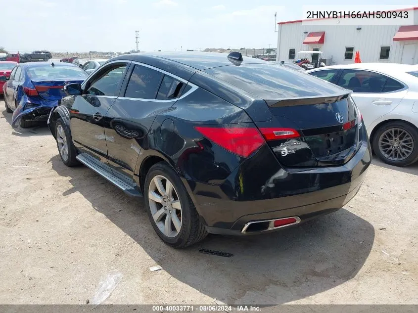 2010 Acura Zdx VIN: 2HNYB1H66AH500943 Lot: 40033771