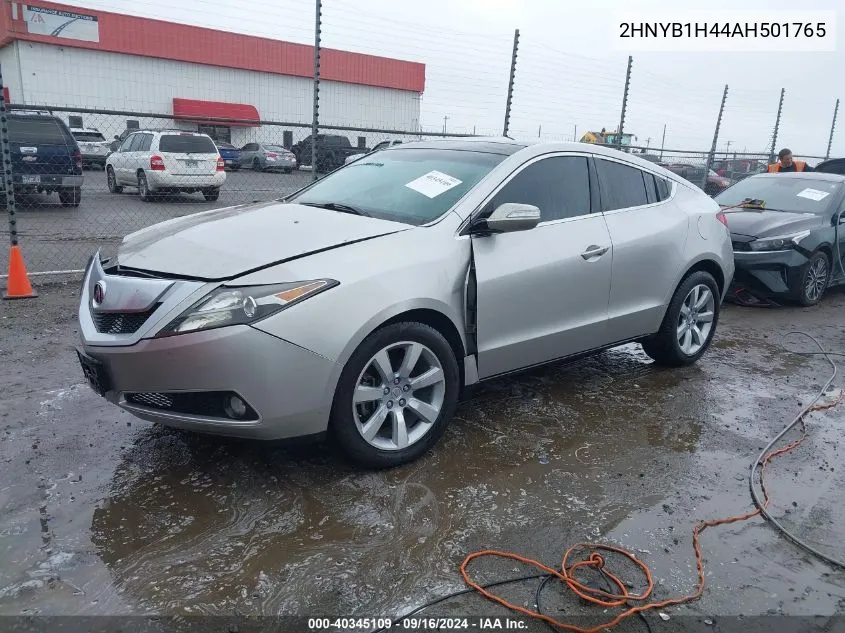 2010 Acura Zdx VIN: 2HNYB1H44AH501765 Lot: 40345109