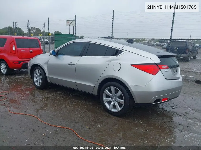 2010 Acura Zdx VIN: 2HNYB1H44AH501765 Lot: 40345109