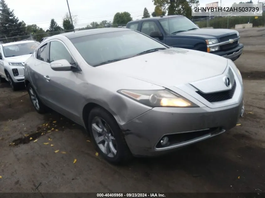 2010 Acura Zdx VIN: 2HNYB1H42AH503739 Lot: 40405958