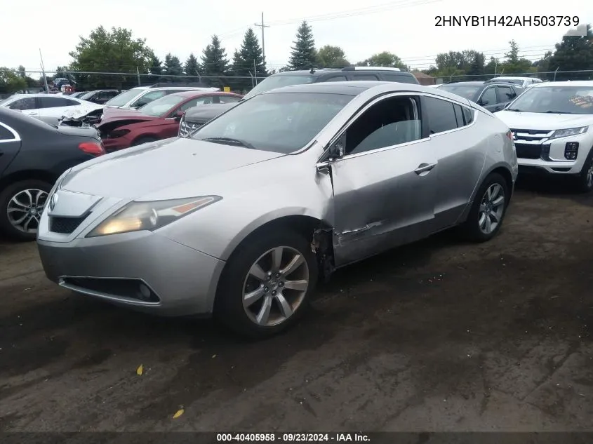 2010 Acura Zdx VIN: 2HNYB1H42AH503739 Lot: 40405958