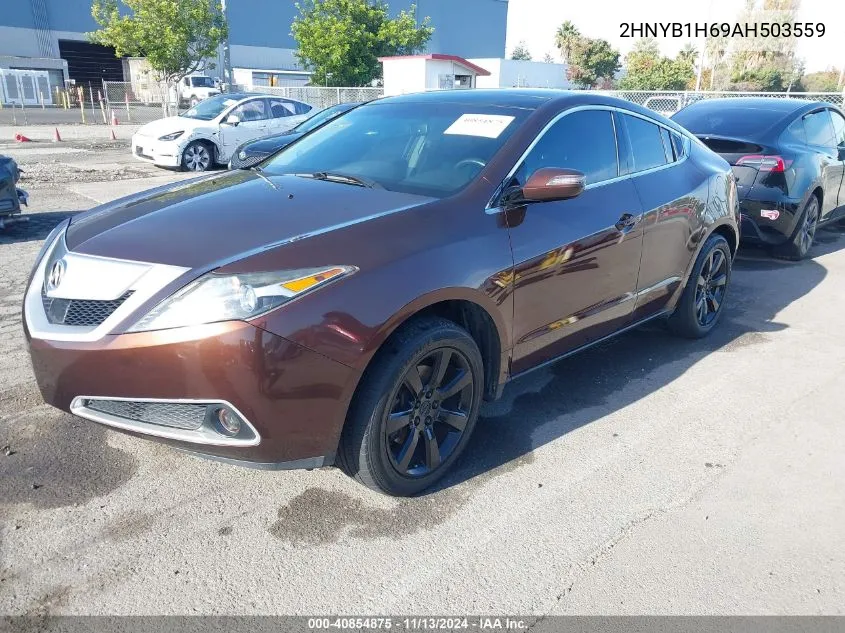 2010 Acura Zdx VIN: 2HNYB1H69AH503559 Lot: 40854875