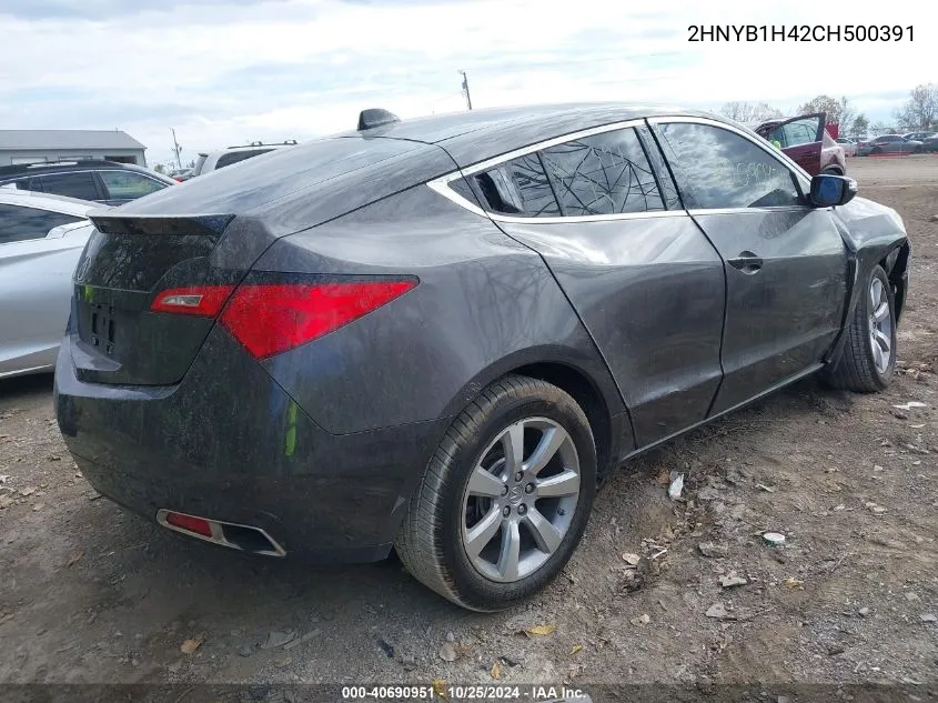 2012 Acura Zdx VIN: 2HNYB1H42CH500391 Lot: 40690951