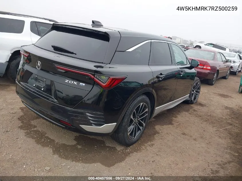 2024 Acura Zdx A-Spec VIN: 4W5KHMRK7RZ500259 Lot: 40457556