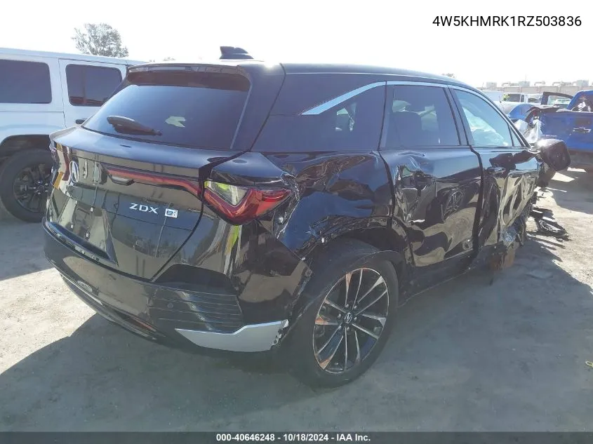 2024 Acura Zdx A-Spec VIN: 4W5KHMRK1RZ503836 Lot: 40646248