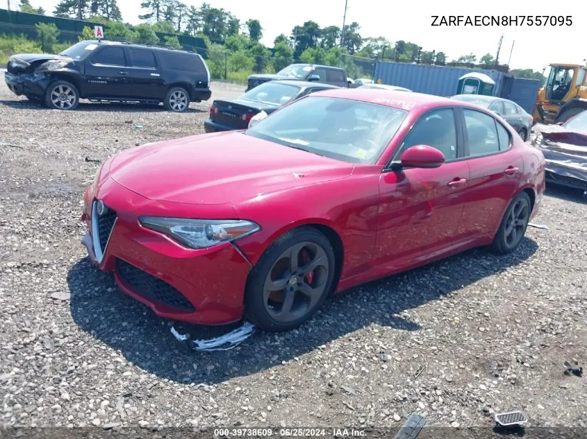 2017 Alfa Romeo Giulia Ti Rwd VIN: ZARFAECN8H7557095 Lot: 39738609