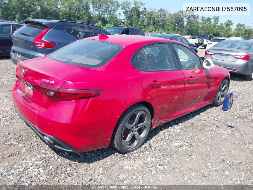 2017 Alfa Romeo Giulia Ti Rwd VIN: ZARFAECN8H7557095 Lot: 39738609