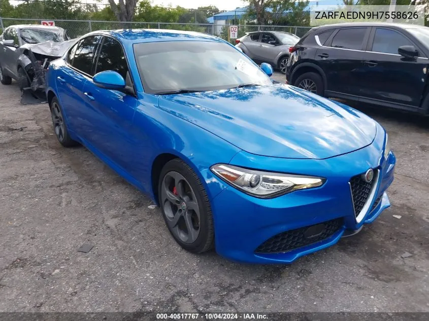 2017 Alfa Romeo Giulia Awd VIN: ZARFAEDN9H7558626 Lot: 40517767