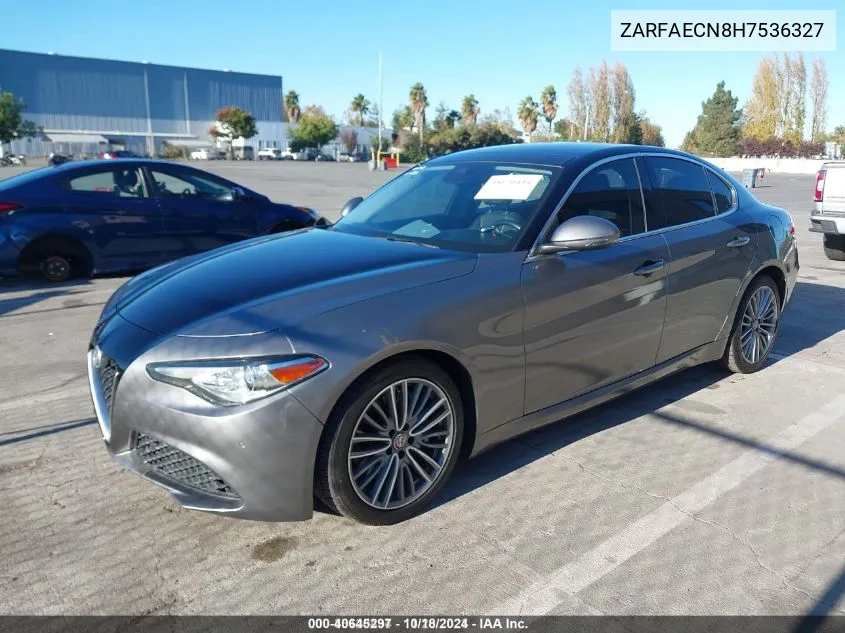 2017 Alfa Romeo Giulia Ti Rwd VIN: ZARFAECN8H7536327 Lot: 40645297