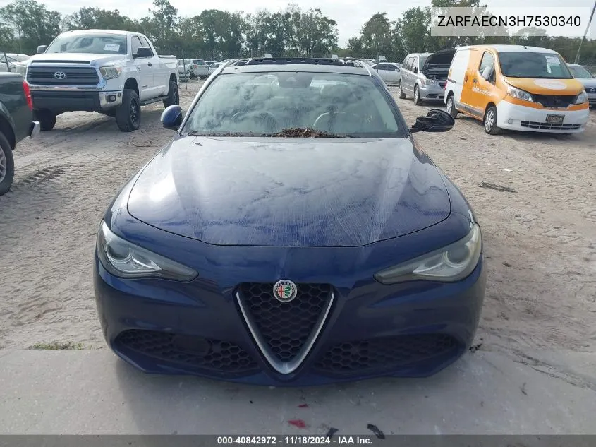 2017 Alfa Romeo Giulia Ti Rwd VIN: ZARFAECN3H7530340 Lot: 40842972