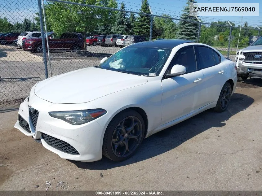 2018 Alfa Romeo Giulia Ti Sport Awd VIN: ZARFAEEN6J7569040 Lot: 39491899