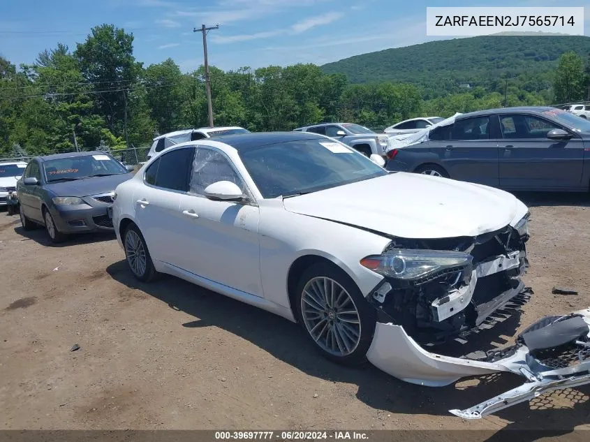 2018 Alfa Romeo Giulia Ti Lusso Awd VIN: ZARFAEEN2J7565714 Lot: 39697777