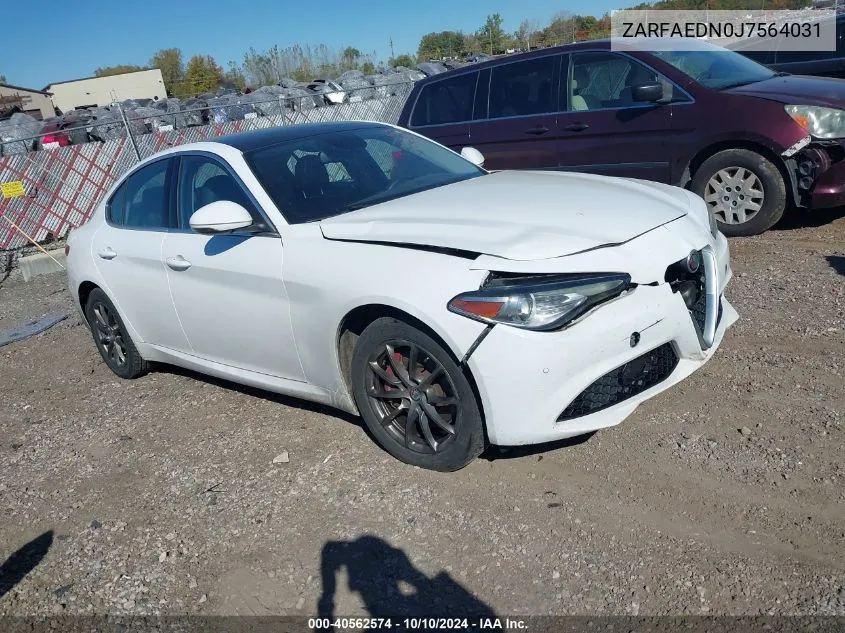 2018 Alfa Romeo Giulia Awd VIN: ZARFAEDN0J7564031 Lot: 40562574