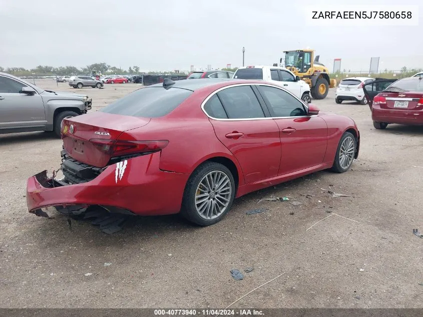 2018 Alfa Romeo Giulia Ti Lusso Awd VIN: ZARFAEEN5J7580658 Lot: 40773940